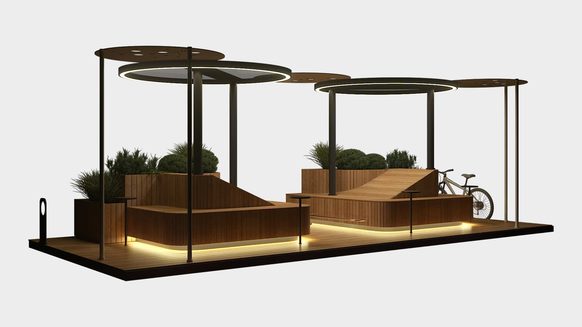 Modern Parklet – Stonewood Ay | Sedirhane Modern Parklet – Stonewood Ay – özel üretim özel üretim ahşap ürün