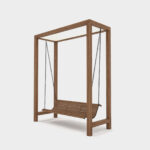 Aydınlatmalı Modern Salıncak – Stonewood Lotus – özel üretim ahşap pergola