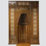 Mukarnaslı Kestane Cami Mihrabı – özel üretim özel üretim ahşap raf