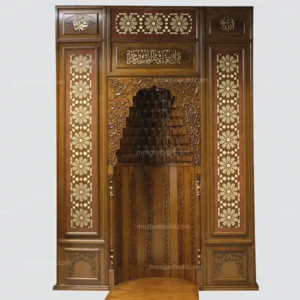 Mukarnaslı Kestane Cami Mihrabı – özel üretim özel üretim ahşap ürün