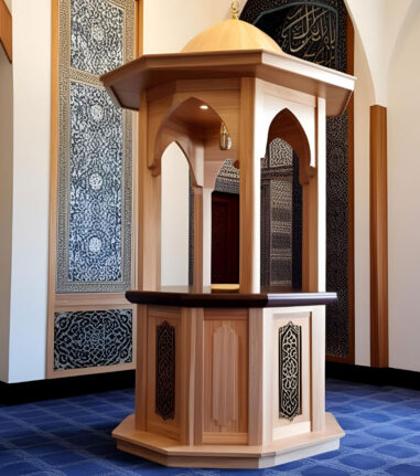 Modern Ahşap Cami Minberi – Model MN-0001 – özel üretim özel üretim ahşap kapı