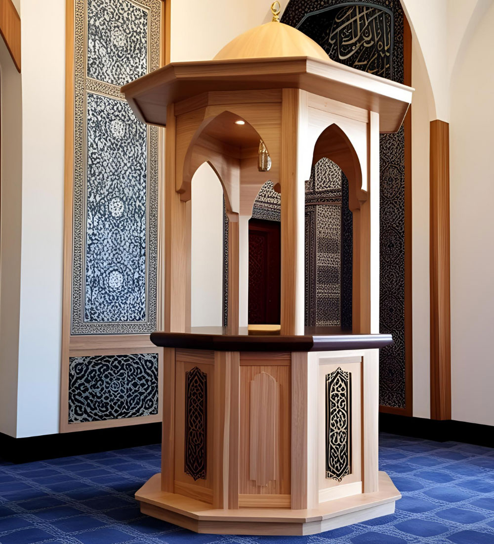 Modern Ahşap Cami Minberi – Model MN-0001 | Sedirhane Modern Ahşap Cami Minberi – Model MN-0001 – özel üretim özel üretim ahşap kapı
