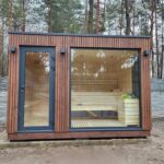 Katran Modüler Sauna – Stonewood Katran – özel üretim ahşap kapı detay görünümü 1