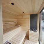 Katran Modüler Sauna – Stonewood Katran – özel üretim ahşap kapı detay görünümü 2