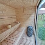 Katran Modüler Sauna – Stonewood Katran – özel üretim ahşap kapı detay görünümü 5