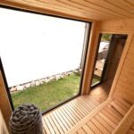 Katran Modüler Sauna – Stonewood Katran – özel üretim ahşap kapı detay görünümü 11