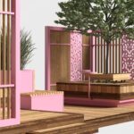 Modern Parklet – Stonewood Bal – özel üretim ahşap kapı detay görünümü 8