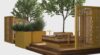 Modern Parklet – Stonewood Bal – özel üretim ahşap kapı detay görünümü 3