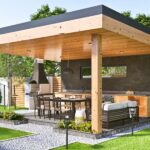 Stonewood Rose – Barbekülü Ahşap Kamelya 4 × 5 20 m² – özel üretim ahşap kamelya