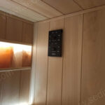 Ev Tipi Portatif Sauna – Stonewood Sedir Sauna 2 × 1,6 – özel üretim ahşap kapı detay görünümü 5