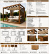 Modern Ahşap Pergola Oturma Alanı – Model KM-0024 – ahşap pergola detay görünümü 4