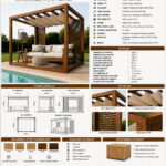 Modern Ahşap Pergola Oturma Alanı – Model KM-0024 – ahşap pergola detay görünümü 4