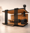 Modern Ahşap Kamelya – Stonewood Mila 23 m² 5 × 4,6 – özel üretim ahşap kamelya