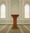 Ahşap Vaaz Kürsüsü – Sade Tasarımlı Cami ve Mescit Kürsüsü – özel üretim ahşap ürün detay görünümü 4