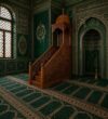 Ahşap Cami Minberi – El Oyması İslami Motifli Cami Minberi – ahşap korkuluk detay görünümü 1