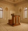 Ahşap Cami Minberi – El İşçiliği Oyma Detaylı Cami Minberi – özel üretim ahşap raf detay görünümü 3