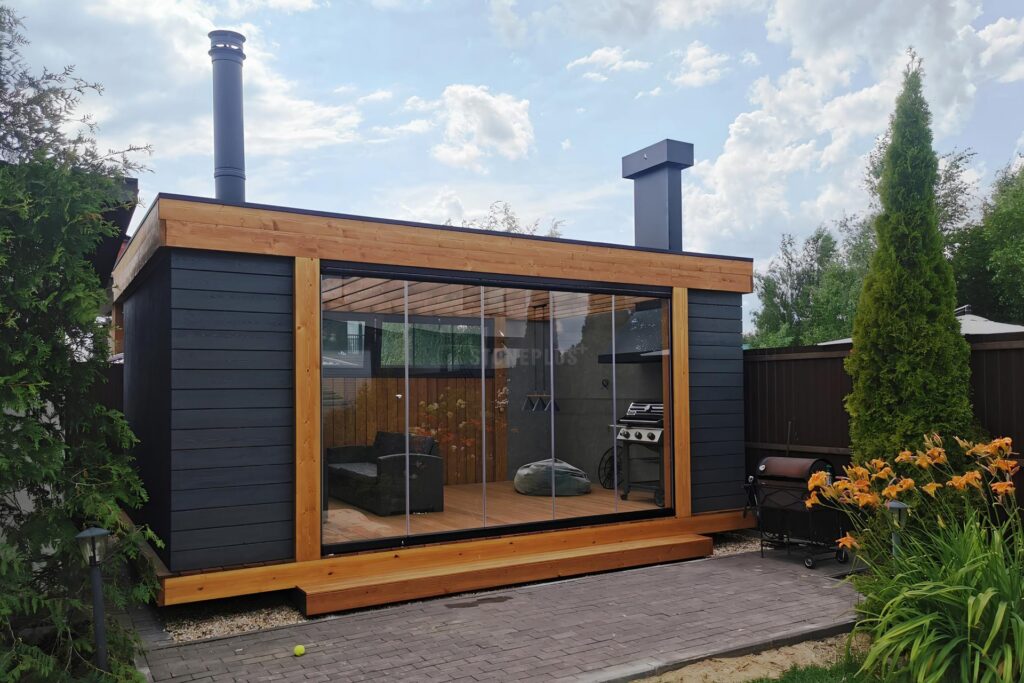 Modern Kış Bahçesi – Stonewood Atlas 6 × 3,5 – özel üretim ahşap kış bahçesi