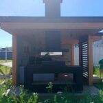 Barbekülü Ahşap Kamelya – Stonewood Kahve 4 × 6 – ahşap kamelya detay görünümü 7