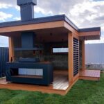 Barbekülü Ahşap Kamelya – Stonewood Kahve 4 × 6 – ahşap kamelya detay görünümü 5