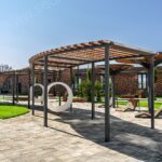 Ahşap Şemsiye Pergola Gölgelik – Üçlü Pergola – ahşap pergola detay görünümü 1