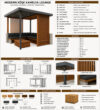 Modern Ahşap Pergola Oturma Alanı – Model KM-0025 – ahşap pergola detay görünümü 1
