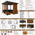 Modern Ahşap Pergola Oturma Alanı – Model KM-0025 – ahşap pergola detay görünümü 1