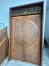 El İşçiliği Ahşap Cami Kapısı – Hat Sanatlı ve Motifli Özel Tasarım – özel üretim ahşap kapı detay görünümü 2