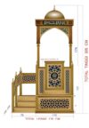 El İşçiliği Ahşap Cami Minberi – Oymalı Desenli Cami Minberi (Klasik Tasarım) – özel üretim ahşap merdiven detay görünümü 1