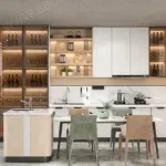 Modern Desenli Açık Renk Mutfak Dolabı – özel üretim ahşap ürün detay görünümü 2