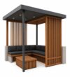 Modern Ahşap Pergola Oturma Alanı – Model KM-0025 – ahşap pergola detay görünümü 3
