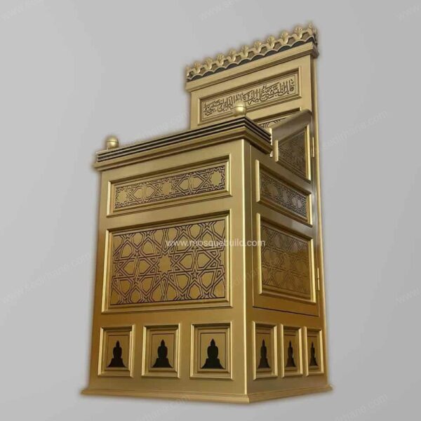 Altın Varaklı Ahşap Cami Kur'an Kürsüsü – özel üretim özel üretim ahşap ürün
