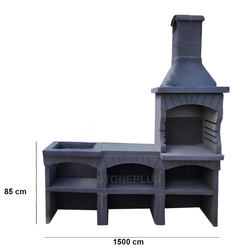 Tezgahlı Beton Barbekü – 1.5 Metre – özel üretim özel üretim ahşap kapı