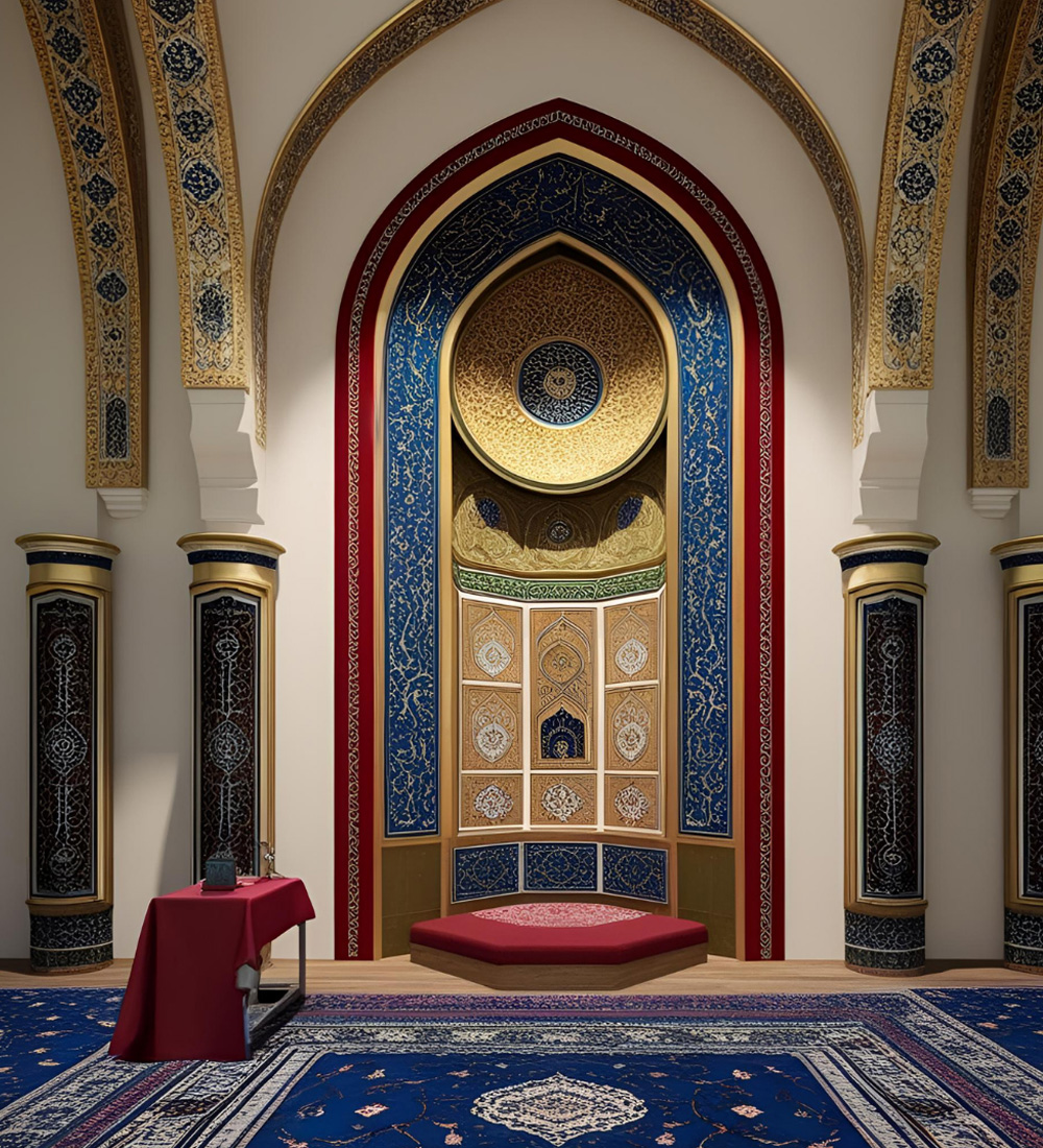 Çini Kaplamalı Cami Mihrabı | Sedirhane Çini Kaplamalı Cami Mihrabı – özel üretim özel üretim ahşap kapı