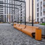 Ahşap Modern Oturma Bankı – Stonewood Dalga – özel üretim ahşap kapı detay görünümü 2