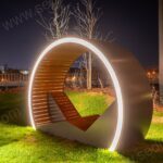 Ahşap Modern Çember Bank – Stonewood Çember – ahşap bank detay görünümü 4