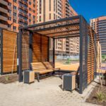 Ahşap Antrasit Gri Pergola 2,90x2,90 – ahşap pergola detay görünümü 2