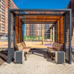 Ahşap Antrasit Gri Pergola 2,90x2,90 – ahşap pergola detay görünümü 3
