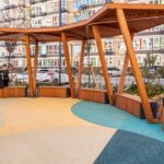 Ahşap Aydınlatmalı Pergola – Stonewood Prizma – ahşap pergola detay görünümü 2