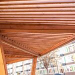 Ahşap Aydınlatmalı Pergola – Stonewood Prizma – ahşap pergola detay görünümü 3
