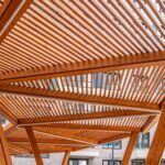 Ahşap Aydınlatmalı Pergola – Stonewood Prizma – ahşap pergola detay görünümü 11