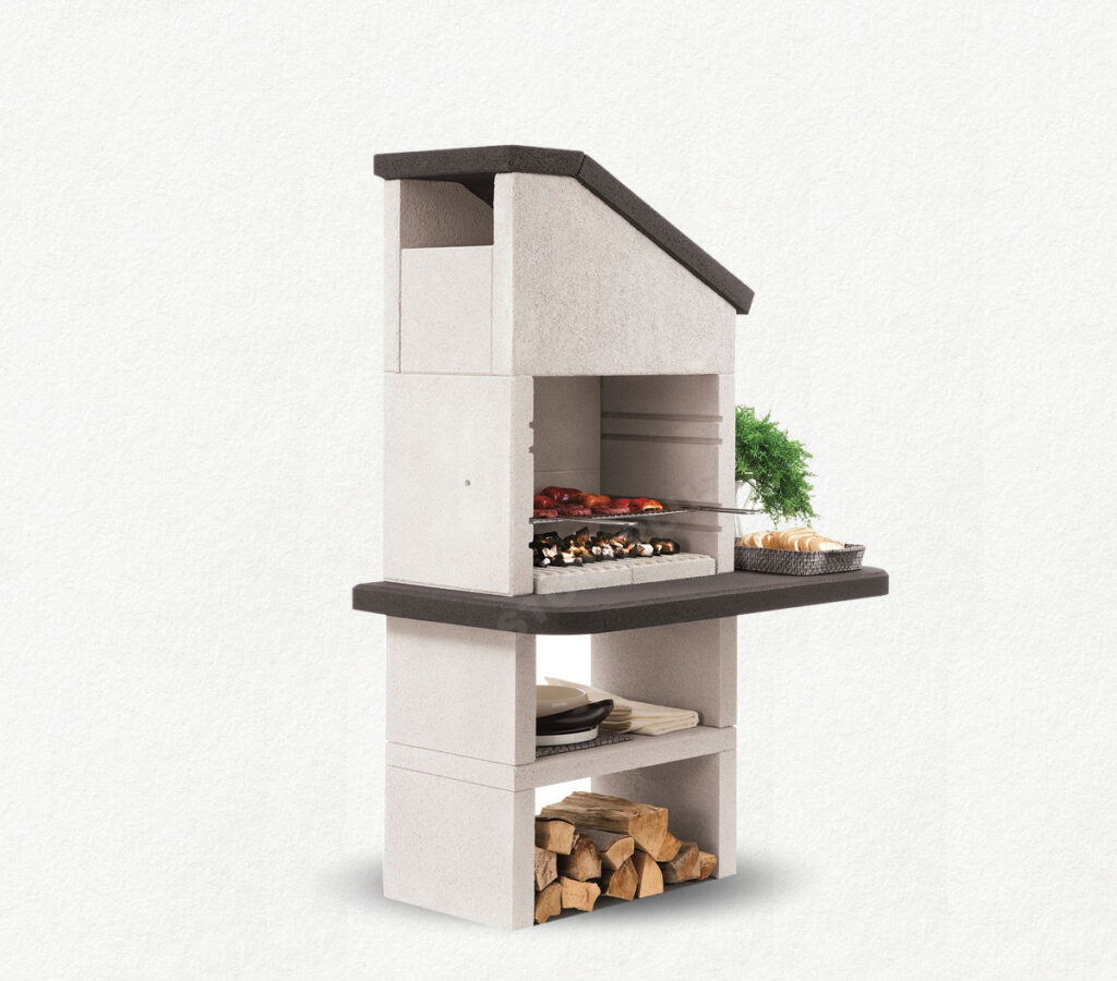 Modern Taş Bahçe Barbeküsü – Stoneplus Nükse 128 cm x 71 cm x 181 cm – özel üretim ahşap banyo ve lavabo ünitesi