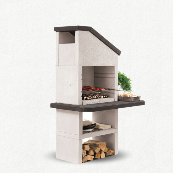 Modern Taş Bahçe Barbeküsü – Stoneplus Nükse 128 cm x 71 cm x 181 cm – özel üretim özel üretim ahşap ürün