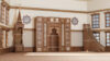 Ahşap Modern Cami Kürsüsü – özel üretim ahşap ürün detay görünümü 1