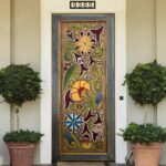 Modern Ahşap Ahır Kapısı – Stonewood Kızıl 100 × 220 – özel üretim ahşap kapı detay görünümü 8