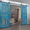 Mavi Ahşap Kapı – Stonewood İklim 100 × 220 – özel üretim ahşap kapı detay görünümü 4