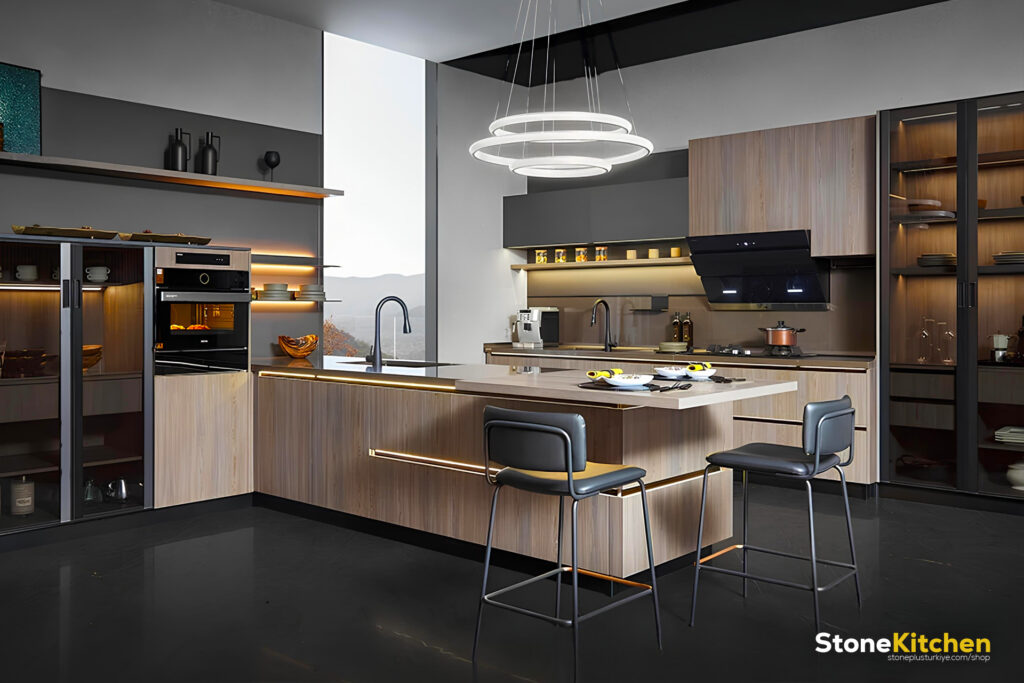 Şık ve İşlevsel – StoneKitchen Alya – özel üretim özel üretim ahşap kapı