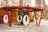 Ahşap Üçgen Halkalı Modern Pergola – Stonewood Çember – ahşap pergola detay görünümü 1