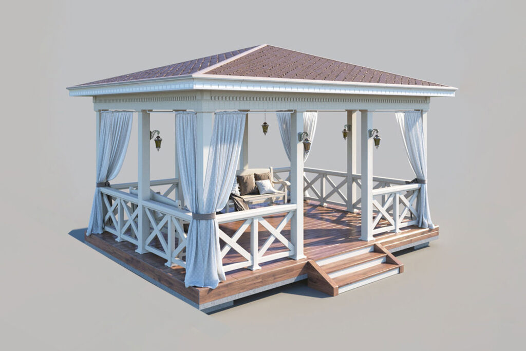 Ahşap Modern Beyaz Kamelya Tasarımları – Stonewood Kuğu 20 m² – özel üretim ahşap kamelya