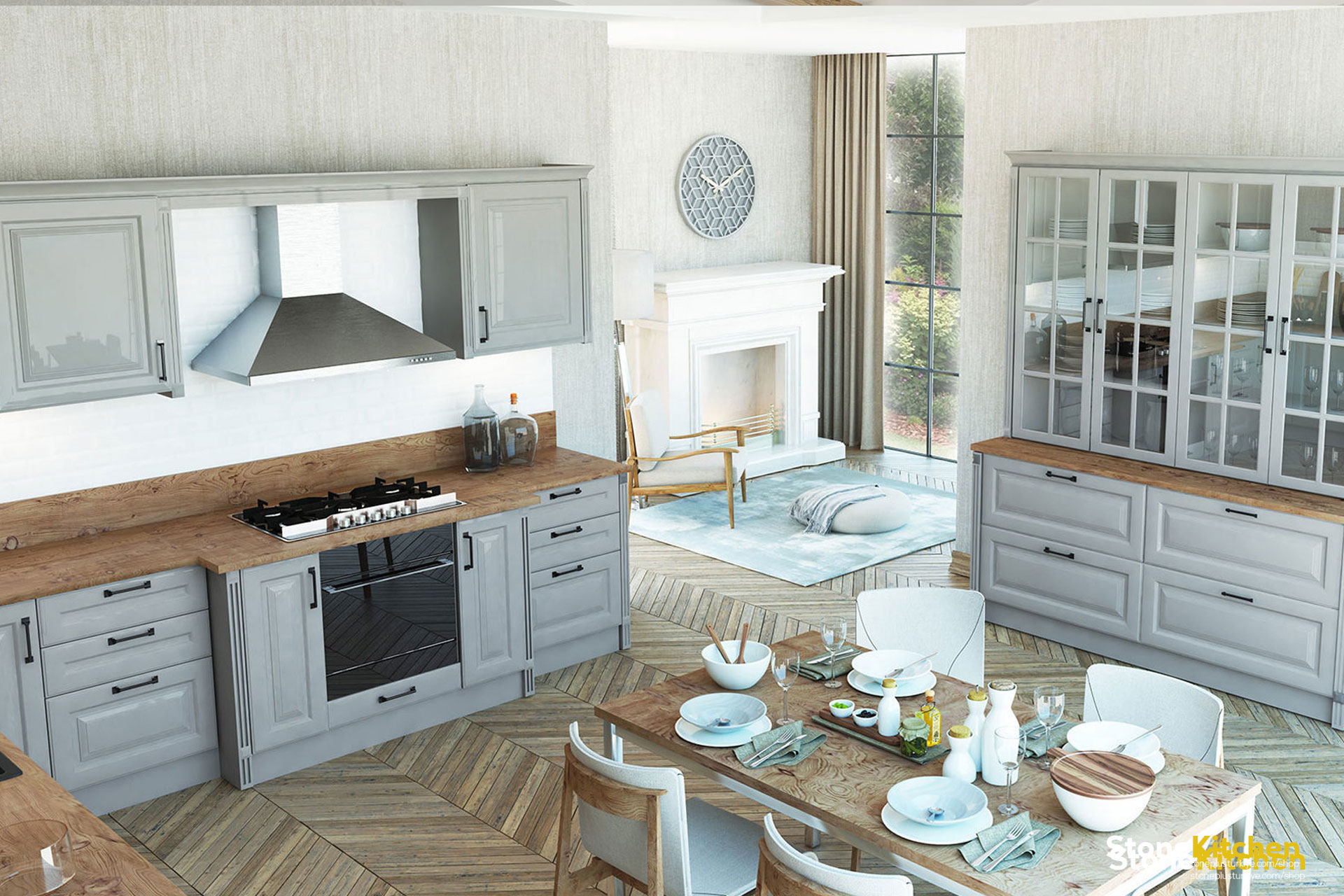 StoneKitchen Lidya – Klasik ve Şık | Sedirhane StoneKitchen Lidya – Klasik ve Şık – özel üretim özel üretim ahşap kapı