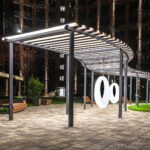 Ahşap Şemsiye Pergola Gölgelik – Üçlü Pergola – ahşap pergola detay görünümü 6